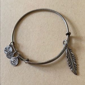 Alex and Ani Silver Feather Adjustable Bracelet